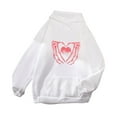 thumbnail image 2 of Vedolay Oversized Sweatshirt for Women Oversized Sweatshirt for Women Crew Neck Solid Long Sleeve Cute Casual Pullover Hoodie,White L, 2 of 5