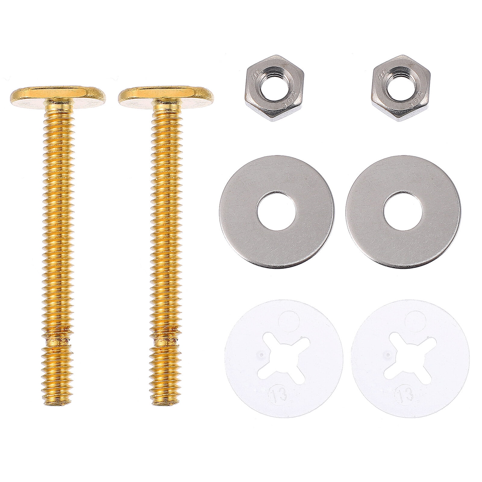 Rosarivae 1 Pair Toilet Seat Screws Hinges Bolts Fixings Screws Toilet Replacement Parts