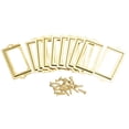 thumbnail image 1 of Unique Bargains 70x33mm Drawer Tag Label Metal Label Holder File Tag Frames Gold Tone 10 Pack, 1 of 6