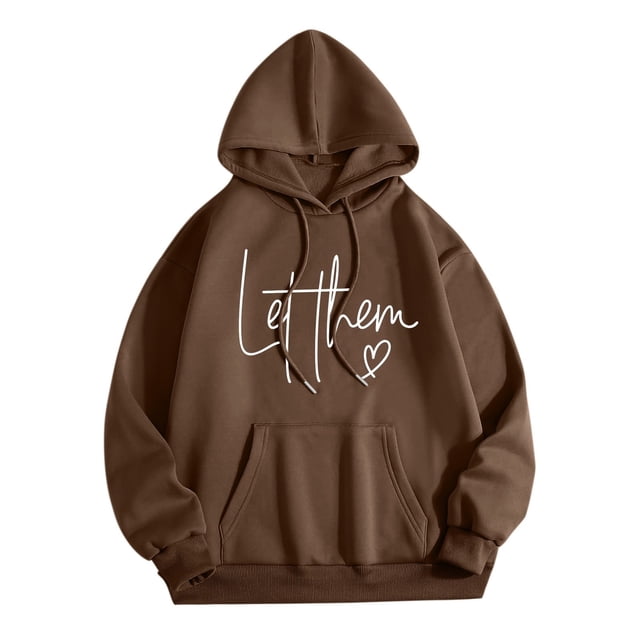 Bmisegm Sweatshirts à Capuche pour Femmes, Manches Longues, Imprimé Aztèque, Décontracté, Marron TG