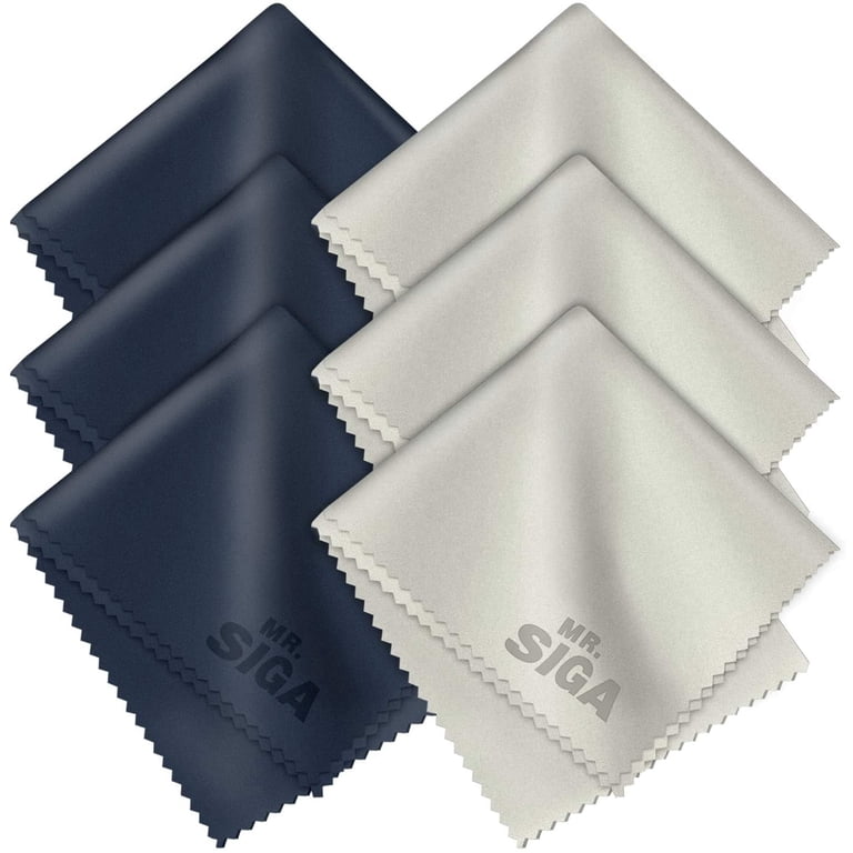 MR.SIGA Microfiber Cleaning Cloths, 6 Pack, Gray and Navy photo 8