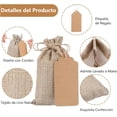 thumbnail image 3 of 50Pcs Bolsas de Regalo de Arpillera - Bolsas de Arpillera con Cordón, Bolsa de Arpillera para Joyería, Recuerdos, Cumpleaños, Fiestas, Bolsa de Tela para Dulces, 3 of 4