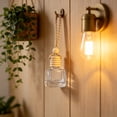 thumbnail image 6 of 1Pc 10ml Hanging Car Air Freshener Diffuser Bottle Empty Clear Glass Essential Perfume Oil Aromatherapy Fragrance Perfume Pendant Glass Bottle Decor with Wooden Caps(H), 6 of 6