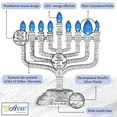 thumbnail image 4 of Metallic Silver LED Electric Hanukkah Menorah - Knesset Style Chanukiah with 12 Tribes of Israel - USB Powered Wall Adaptor and Cord Included by Aviv Judaica, 4 of 5