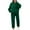 Green, variant on BVOFAR Women's Tracksuits Two Piece Long Sleeve Zip up Lapel Sweatshirts and Sweatpants Solid Color Casual Sweatsuits with Pockets