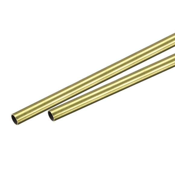 Unique Bargains 4.5mm OD 0.25mm Wall Thickness 300mm Length Brass Tube 2 Pack