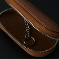 thumbnail image 3 of Car Key Chain Bag Zipper PU Leather Protection Key Coin Holder Car Key Case Smart Key Holder Remote Keyring Wallet, 3 of 5