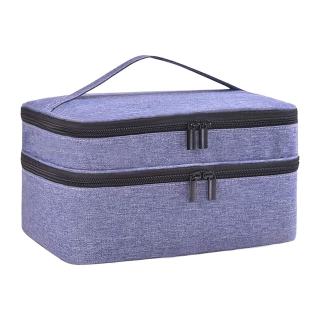 Organizador de esmalte de uñas Bolsa Bolsa de gran capacidad Multipureze soporte de esmalte de uñas Bolsa cosmética para arte de uñas kit de uñas kit Púrpura