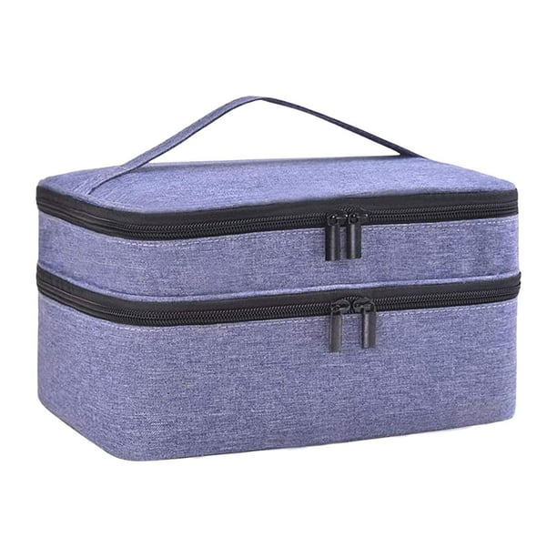 Organizador de esmalte de uñas Bolsa Bolsa de gran capacidad Multipureze soporte de esmalte de uñas Bolsa cosmética para arte de uñas kit de uñas kit Púrpura