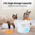 thumbnail image 3 of WOPET Pet Dog Cat Water Fountains Dispenser, 118oz/3.5L, Ultra Silent, with LED Light, White, 3 of 10