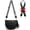 Black, variant on Leather Crossbody Fanny Pack Trendy Bum Bag Double Zip Multi Compartment with 2 Adjustable Straps Daily Belt Purse for Women