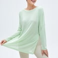 thumbnail image 1 of Blusa de yoga ligera, de secado rápido y con protector solar fresco, camiseta holgada y transpirable para mujer, ropa deportiva de manga larga para yoga, 1 of 6