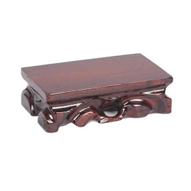 Rectangle Root Carving Wood Base Bracket Vase Bonsai Pedestal Decoration