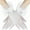 White, variant on Women's Black Lace Gloves Classic Wrist-Length Full-Cover Stretch Gloves for Wedding Party Evening Formal Events & Vintage Costume Accessories（Black）