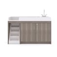 thumbnail image 5 of Tot Mate Toddler Walk-Up Baby Changing Table with Sink, Nursery Furniture, Wood Laminate, Gray, 5 of 5