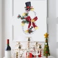 thumbnail image 3 of Christmas Wreath with Lights for Front Door,16 x 8 Inch Battery Pperated Christmas Decorations Lighted Snowman Wall Decor, 3 of 6