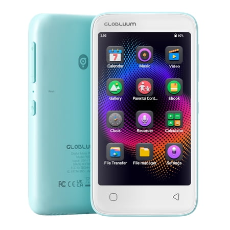160GB MP3 Player with 4-Inch Screen, Bluetooth & WiFi, Parental Controls, Streaming & Offline Music, Blue