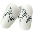 thumbnail image 1 of 1 par de miniespinilleras Wdftyju Protector de piernas de fútbol 12x7.8 cm blanco, 1 of 8