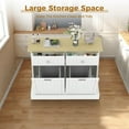 thumbnail image 7 of 2025 New Tilt Out Trash Cabinet, 20 Gallon Kitchen Waste Bins, Recycling Cabinet with Hideaway Drawer for Living Room, White, 7 of 7