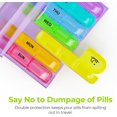 thumbnail image 4 of Weekly Pill Organizer 3 Times a Day, Color-Coded for Easy Tracking | Large 7 Day Pill Box 3 Times a Day, Portable Pill Case for Medication, Vitamins, Fish Oil and Supplements, Dual Protection, 4 of 7