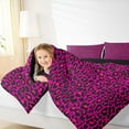 thumbnail image 4 of Manfei Deepblue Leopard Print Bedding Comforter Set,Pink Black Twin Comforter Sets,Kids Cheetah Pattern Bedding Set For Children,Microfiber Bedroom Decor Reversible,2 Pieces, 4 of 8