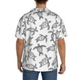 thumbnail image 7 of Goofa Hand Drawn Turtle Printed Men's Casual Short-sleeved Shirt,Lightweight Breathable Button-down,Summer Casual men's top,Versatile Fashion shirt-4X-Large, 7 of 7