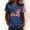 Blue, variant on MAIHAN 250th Anniversary T-Shirt American Flag Shirts 4th Of July Crew Neck T-Shirts Shirt Summer Baggy Tops Plus Size T Shirts for Women