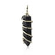 thumbnail image 5 of Qarigey Alambre envuelto encanto hombres joyería hallazgos aniversario regalo colgante cristal encantos DIY collar cadena pendientes Negro 2piezas, 5 of 5