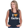 thumbnail image 3 of Love Heart Carbs Pizza Food Cute Tank Top Tee Shirt Women Brisco Brands X, 3 of 6