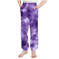 thumbnail image 5 of GigrtiJin 3-15 Years Toddler Children Sweatpants Tie Dye Printed Elastic Waisted Bottom Cinch Sport Pants with Pocket, 5 of 6