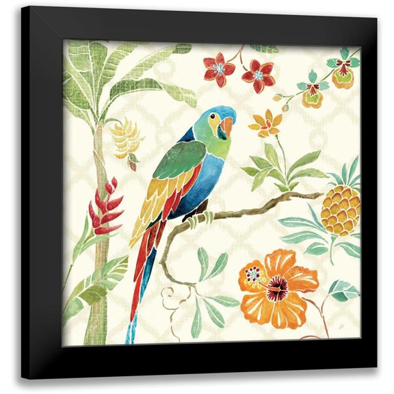 Brissonnet, Daphne 12x12 Black Modern Framed Museum Art Print Titled - Tropical Paradise I