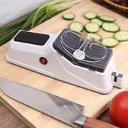 Uxgjfwu Electric Knife Sharpener with USB Charging, Professional Tool with Replaceable Grinding Wheels, Double Sided Automatic Sharpening System for Home