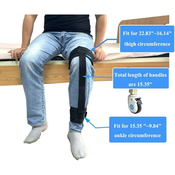 Thigh Lifter Leg Lifter Strap Hip Replacement Recovery Kit Knee Replacement  Stroke Rehab Equipment for Bed, Wheelchair- Elderly, Handicap（L Size） 