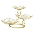 thumbnail image 3 of Vegetable Fruit Basket Bowl Holder Display Stand with an Elegant Gold Finish for Kitchen Decor and Pantry Food Storage, 3 of 9