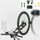 thumbnail image 1 of Soporte de gancho de bicicleta ajustable para montaje en pared | Percha universal para estacionamiento de bicicletas | Se adapta a neumáticos de 15-71mm | 8 Intervalos de marcha | Incluye tornillos, 1 of 9