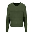 thumbnail image 4 of Itsame Knitted Sweater Women Long Sleeves Knitted Sweatershirt High Neck New Solid Color Sweatshirts Green Size 3XL, 4 of 5