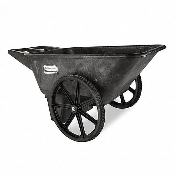 RUBBERMAID Big Wheel Cart, HD, 1/4 cu. yd., 300 lb.