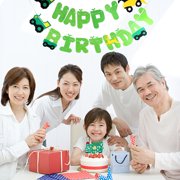 jojofuny Baby Birthday Banner Assorted Color Non Woven Fabrics 4Pcs 6.69x4.72In