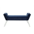 thumbnail image 3 of Inspired Home Turner Velvet Bench Nailhead Trim Acrylic Legs, Navy, 3 of 8