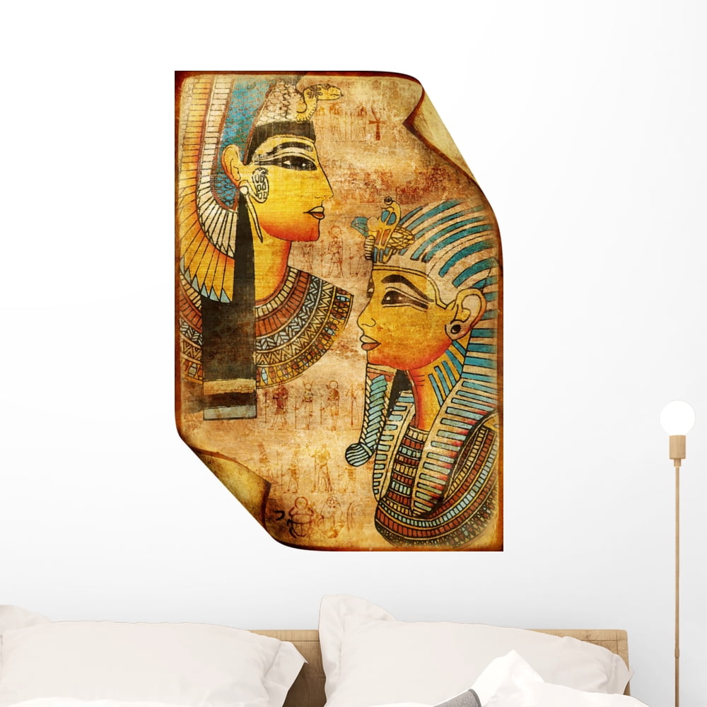 Old Scroll with Egyptian Wall Mural by Wallmonkeys Peel and Stick ...