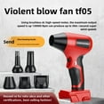 thumbnail image 5 of Cordless Mini Jet blower compatible with DeWalt 20V Bosch Makita Milwaukee Ryobi 18V battery, 130000rpm brushless  Air Duster w/5 nozzles, compressed air cleaner for cleaning PC keyboard car, 5 of 6