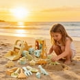 thumbnail image 2 of 15 Piece Sand Toys,Beach Toys for Kids,Sandbox Toy, Sand Wheel & Water Wheel Toys,Includes Bucket Shovel and Sand Rake for Beach,Water Guns Toys,Mesh Beach Toy Bag,Sand Toy for Kids Ages 1 3 Years Ol, 2 of 9