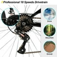 thumbnail image 2 of HILAND 26 inch Mountain Bike for Men Women, 18 Speeds High-Carbon Steel Frame, Sport Cycling MTB Bicycle for Adult, 2 of 6