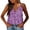 Purple, variant on AWZXDE Womens Summer Tops Solid Color V Neck Sequin Camisole Tank Top T Shirt