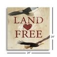 thumbnail image 3 of Land Of The Free Tan Woodgrain Eagles 24 x 24 Glass Wall Hanging Sign, 3 of 4