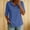 Blue, variant on Xdegoge Cotton Linen Tops for Women Short Sleeve Collared Button Down Casual Golf Work Shirts Summer Lightweight Relaxed Fit Basic Athletic Tees