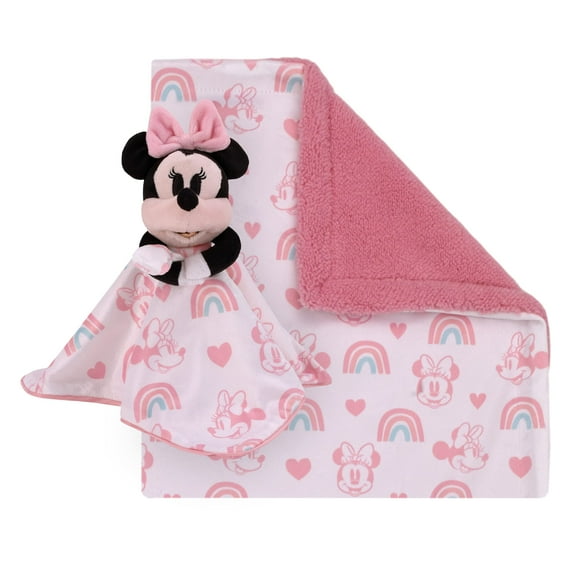 Set de mantas para bebés Disney Minnie Mouse Sherpa Super Soft