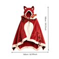 thumbnail image 2 of Womens Halloween Graphic Hoodies Halloween Cosplay Bat Cape Soft Wearable Blanket Hoodie for Women, 2 of 5