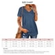 thumbnail image 5 of Camiseta de mujer simple con rayas verticales de corte holgado y manga corta con cuello en V de color puro para el verano, 5 of 5