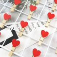 thumbnail image 2 of Heart Love Wooden Clothes Photo Paper Peg Pin Mini Clothespin Postcard Clips Home Wedding Valentine', 2 of 5